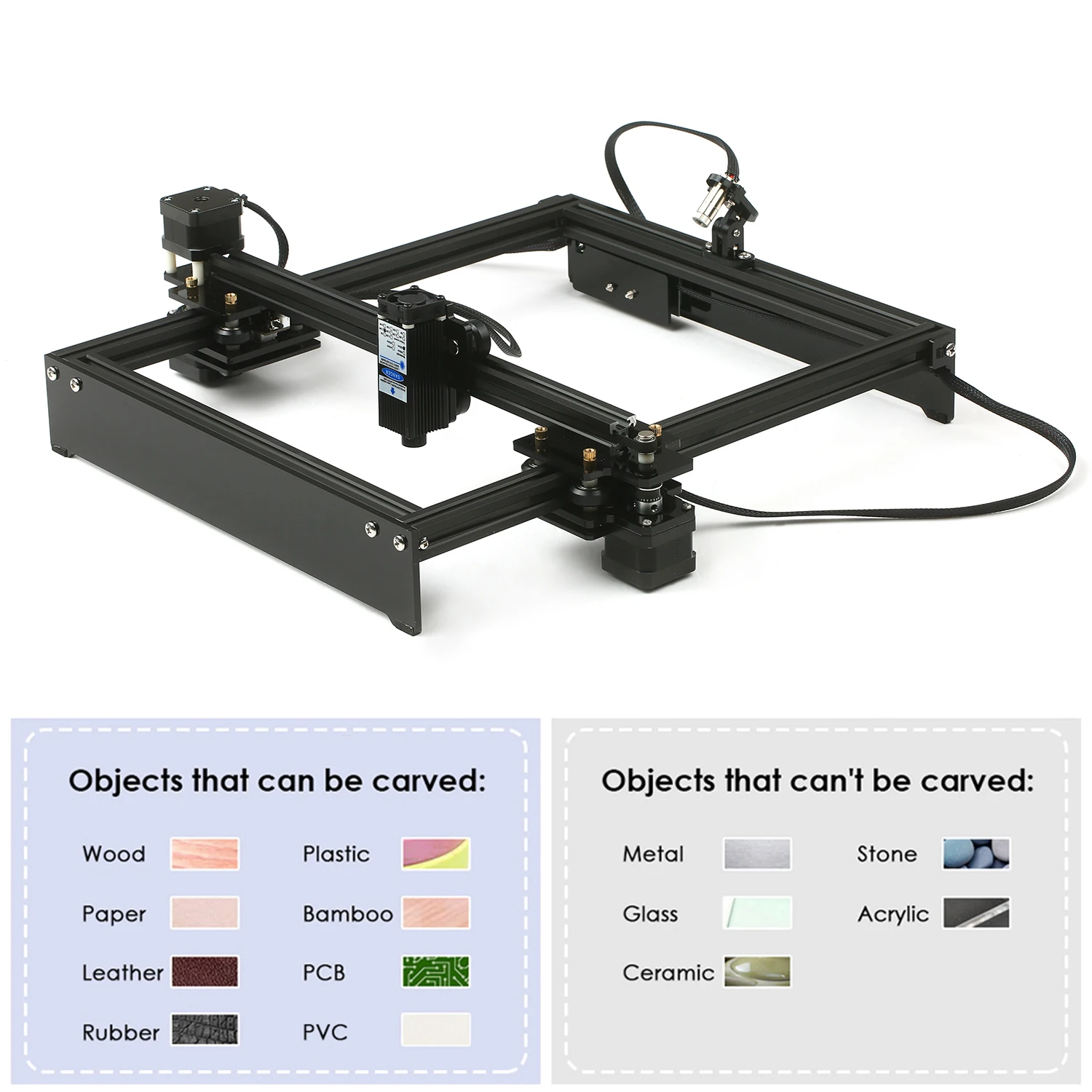 Лазерный гравировальный станок 30 Вт настольный лазерный гравер сделай сам с