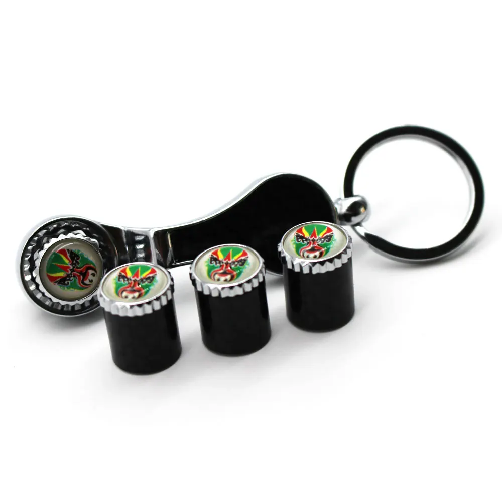 5 шт./компл. эмблема в стиле лица авто колеса шины воздушный клапан колпачки с