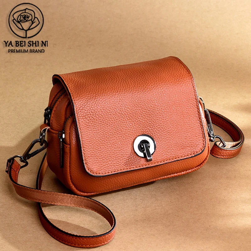 

First Layer Cowhide Casual Women Shoulder Crossbody Bags for Women Female Leather Messenger Bag Designer Handbags High Quality