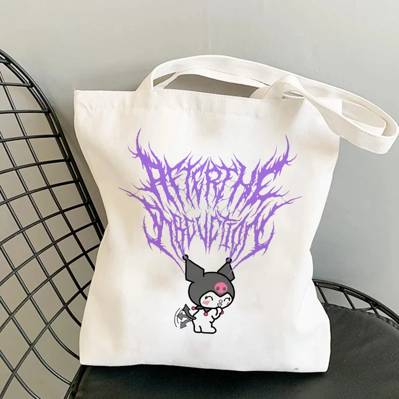 

Y2k Cartoons Anime Bags Shopping Bag Canvas Harajuku Kawaii Shopper Bag Reusable Tote Bag Handbag Shoulder Gift Bags Collapsible