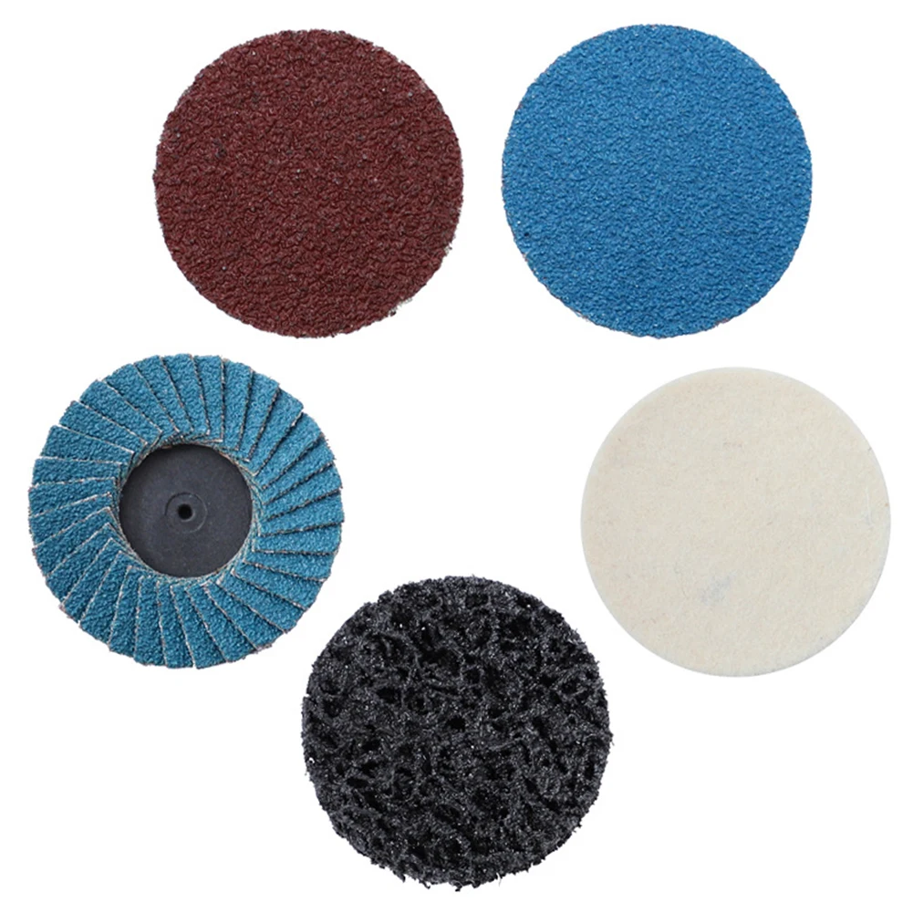 

70pcs Polishing With 1/4inch Holder Sandpaper Sanding Discs Set Burr Finish 2 Inch Quick Change Die Grinder Rust Paint Removal