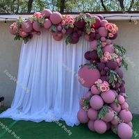 121pcs retro eggplant rose pink balloon arch bridal shower wedding decoration baby shower gender reveal birthday party supplies
