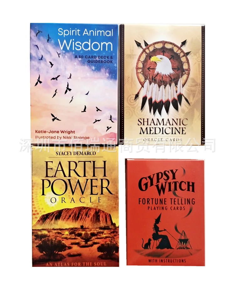 

delos Earth Power Oracle Tarot Cards Spirit Animal Wisdom Gypsy Witch Fortune Board Game English PDF Guidebook Playing games