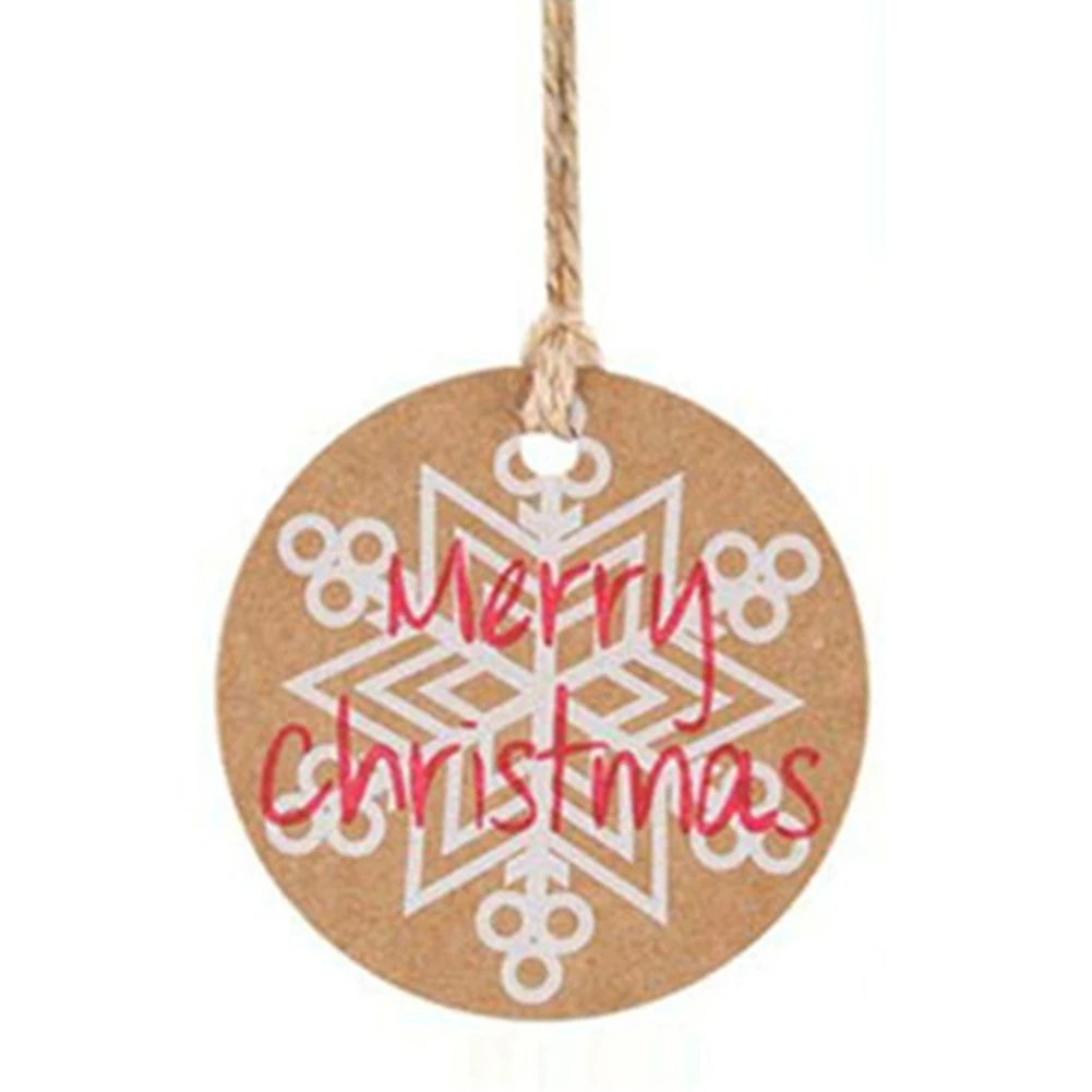 100 шт. Рождественская обувь шапка Снеговик бирки из крафт-бумаги этикетки деревья