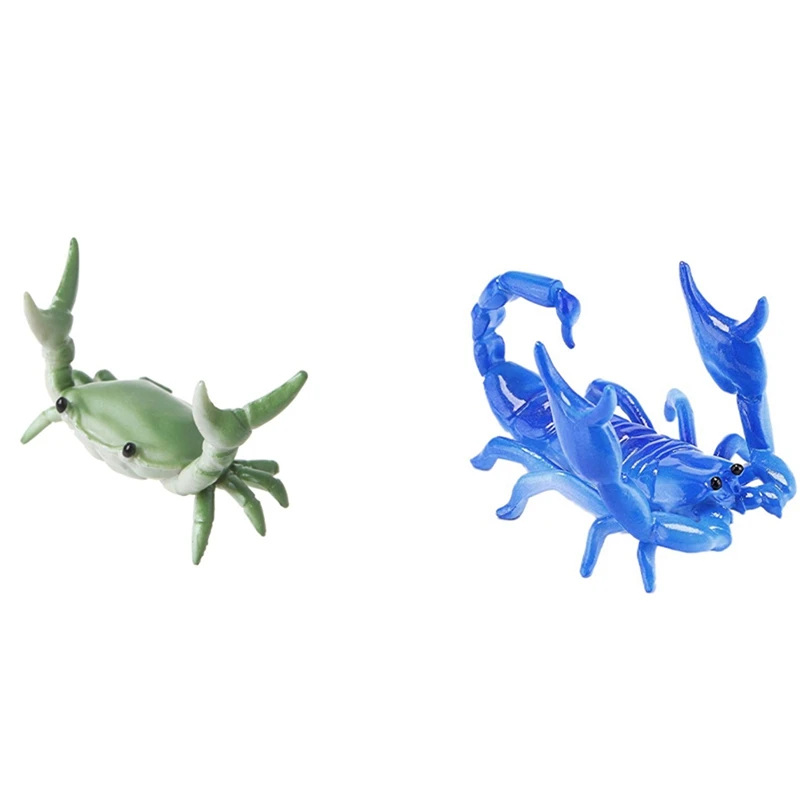 

2PCS Creative Cute Pen Holder Weightlifting Pen Holder Bracket Storage Rack Gift Stationery, Green Crab & Blue Scorpion