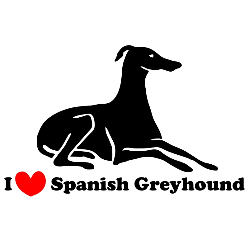 

W-0465 Creativity I Like Spanish Greyhound Modeling Personality Car Stickers PVC Fashion Auto Window Bumper Waterproof Decals
