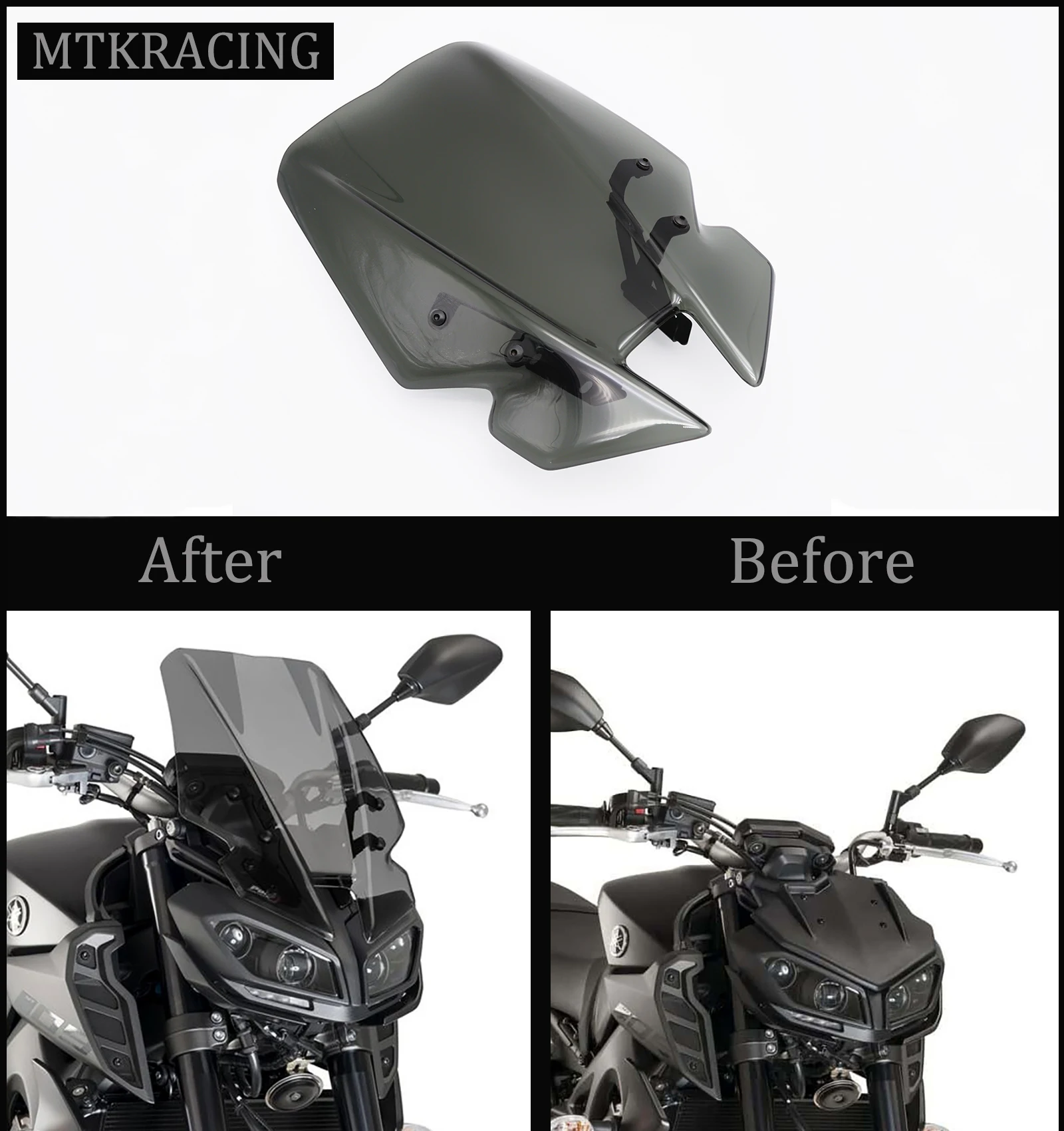 MTKRACING для YAMAHA MT 09 MT09 лобовое стекло лобового стекла мотоцикла 2017 2020|windshield