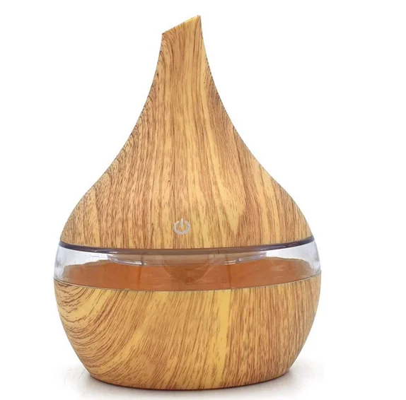 

Air Diffuser Humidifier Wood Aroma Diffuser Essential Oil Aromatherapy Cool Mist 300ml LED Lights
