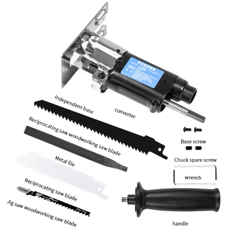 

Reciprocating Saw Attachment Change Electric Drill Into Reciprocating Saw Jig Saw Metal File for Wood Metal Cutting Tool