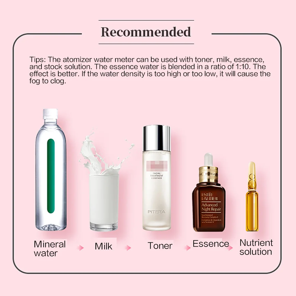 

Facial Steamer SPA Mini Nano Air Compressor Mist Sparyer Humidifier Face Brush Spray Gun Airbrush Face Moisturizing Nebulizer