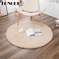 tongdi round carpet mat soft pashmina plush suede absorbent anti slip rug luxury decor for bathroom parlour living room kitchen