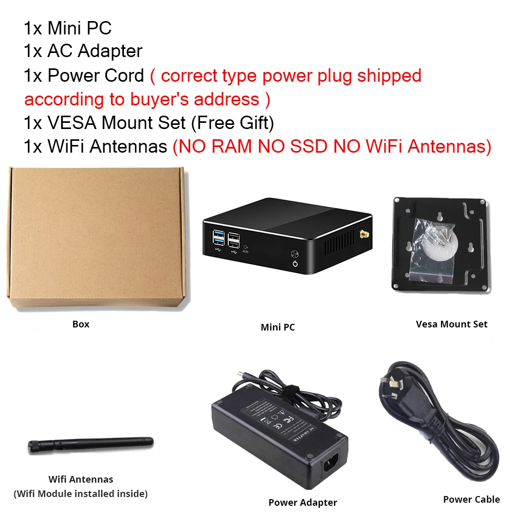 

XCY Mini PC 8th Intel Core i5 8265U i5 Processor DDR4 RAM DP HDMI M.2 SSD Win 10 Linux 4K UHD HTPC Desktop Nettop Computer Nuc