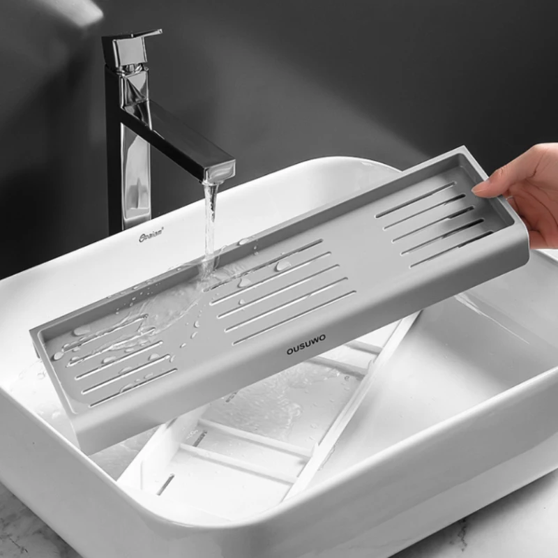 

Wall-mounted Bathroom Shelf Storage Shelves For Toilet Storage Organizer For Bathroom Accessories Without Drill Housekeeper