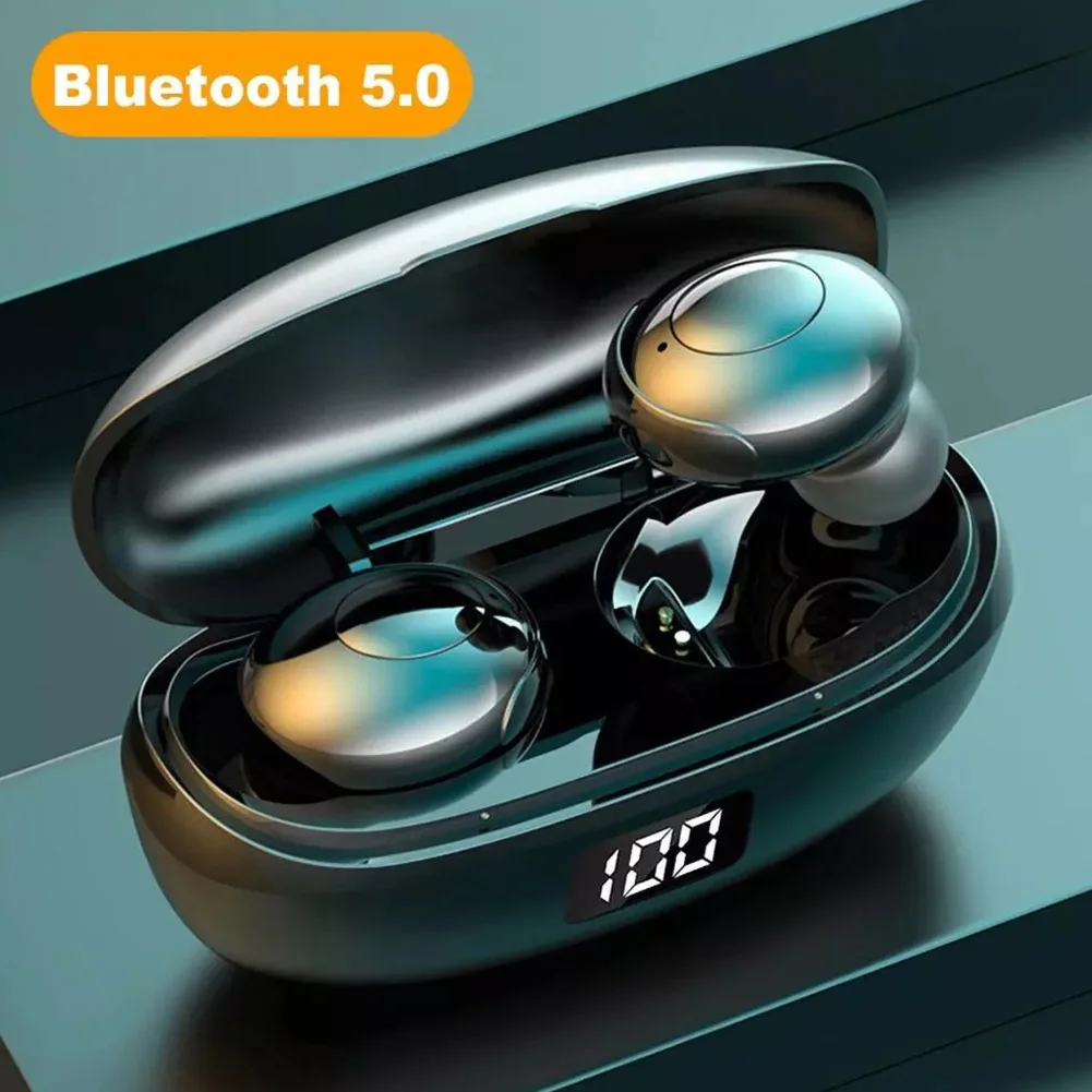 

Bluetooth Headset Headset Earbud Bluetooth Earphones Wireless Bluetooth 5.0 Headset Earbuds Noise Cancelling Waterproof Black