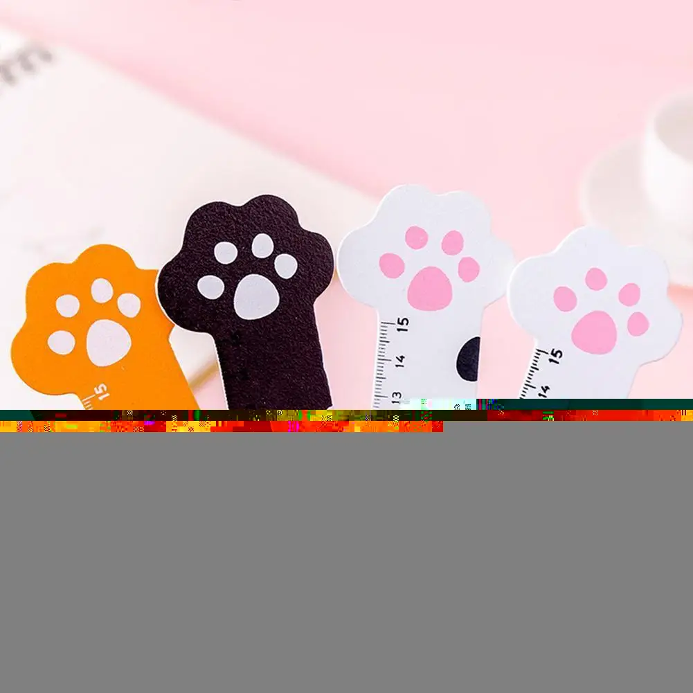 

15 CM Cute Cat Claw Wooden Ruler Kawaii Parallel Straight School Ruler Scale Rule For Kids Drawing Painting Korean Stationery