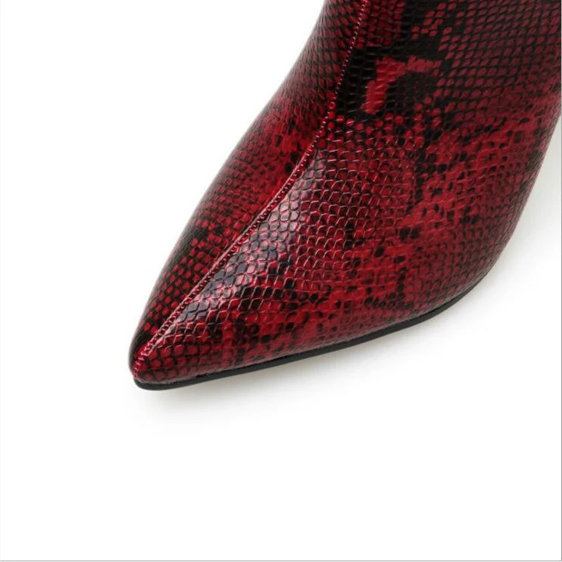 Женские ботильоны на молнии сбоку с острым носком высоком каблуке | Обувь