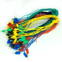 10pcs 24awg silica gel test cables 30cm 5 color 2mm gold banana plug for probes instrument meter