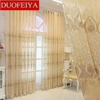 luxury european style curtains for living dining room bedroom simple modern high end embroidery curtains french window
