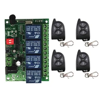 433mhz remote control switch dc 12v 24v 4ch receiver module motor controller transmitter 4buttons for lightfansmart home