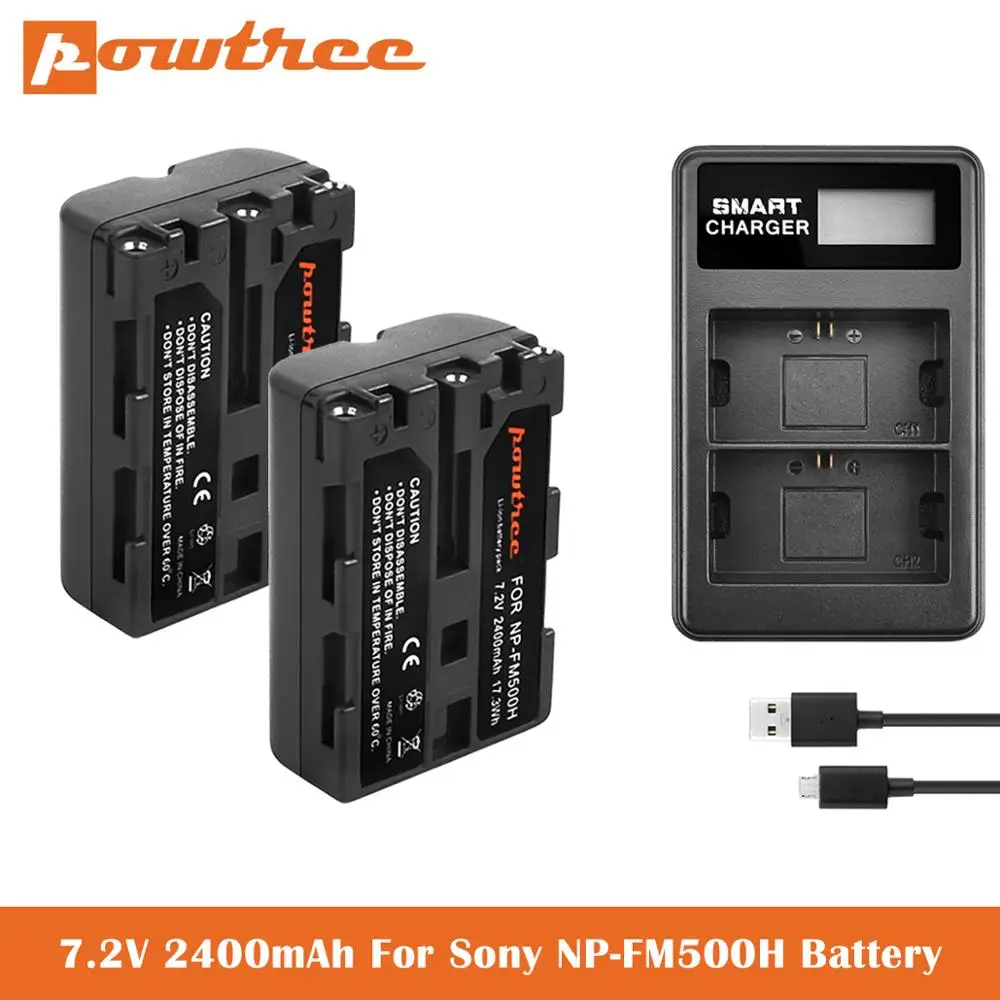 NP FM500H Батарея + ЖК дисплей двойной Зарядное устройство для Sony Alpha SLT A58 A57 A99 A77V A77II A350