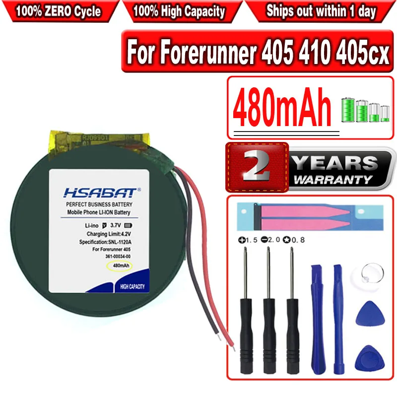 HSABAT 480 мАч 361 00034 00 маршрут JD PD3048 PD 3048 батарея кнопки для спортивных часов garmin Forerunner