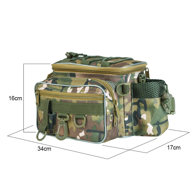 

Fishing Tackle Bag Waterproof Shoulder Storage Pack Waist Lure Strap Handbag