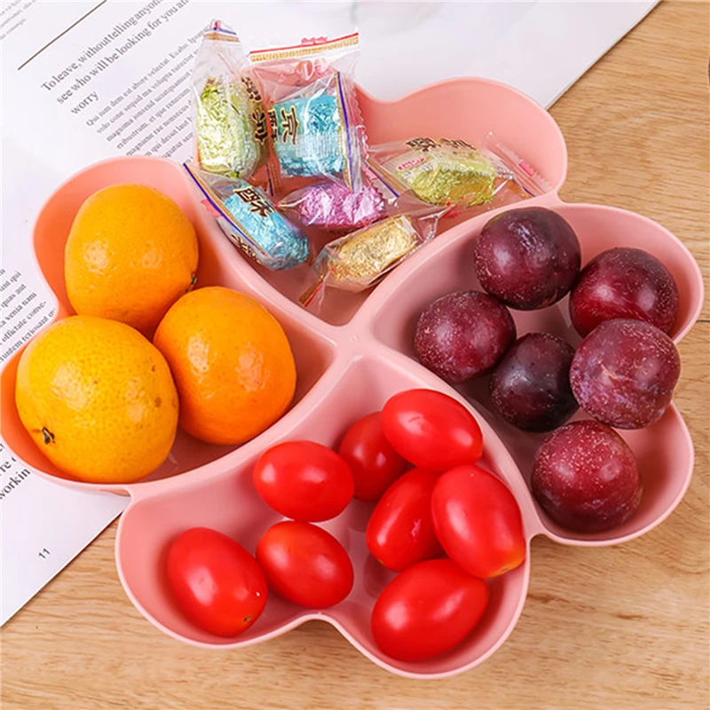 

Creative Heart Shape Candy Snacks Nuts Seeds Dry Fruits Plastic Plates Dishes Bowl Breakfast Tray Home Kitchen Supplies