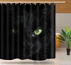 С изображением животных; Занавеска для душа кошка 3D Ванна занавеска для душа забавные Водонепроницаемый кошка занавеска для душа s занавеска для ванной из полиэфира крюк набор