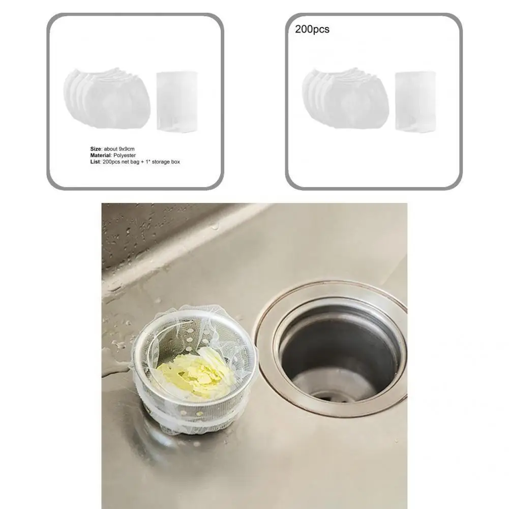 

1 Set Useful Fine Mesh Sink Mesh Pouch Mesh Filter Bag Comfortable Widely Use