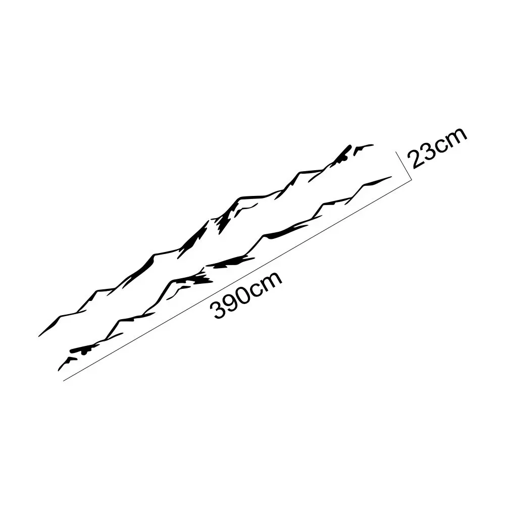 

For Toyota Hiace LWB CREW SLWB VAN 2PCS Car Door Side Stickers Mountain Stripe Extreme Graphics Vinyl Film Decals Accessories