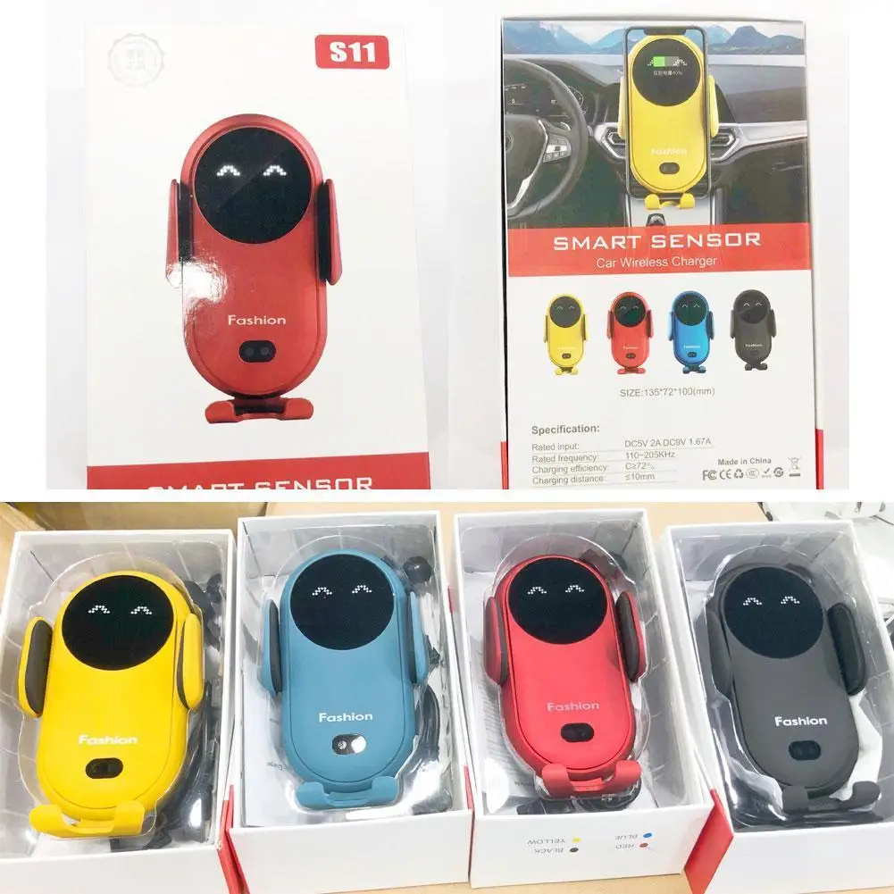 Беспроводное зарядное устройство S11 автомобильный держатель для телефона