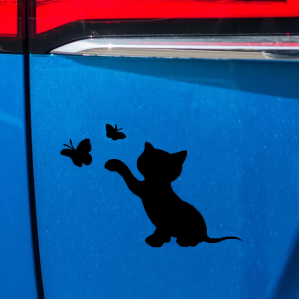 

Car Sticker Cat Butterfly Fashion Decor Vinyl Decal Car Sticker Decal Bumper Decorative Accessories High Quality