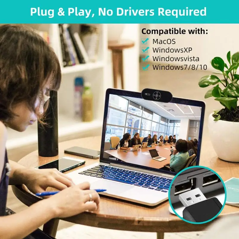 Веб камера с высокой четкостью 1080P Авто/ручная фокусировка веб Камера С