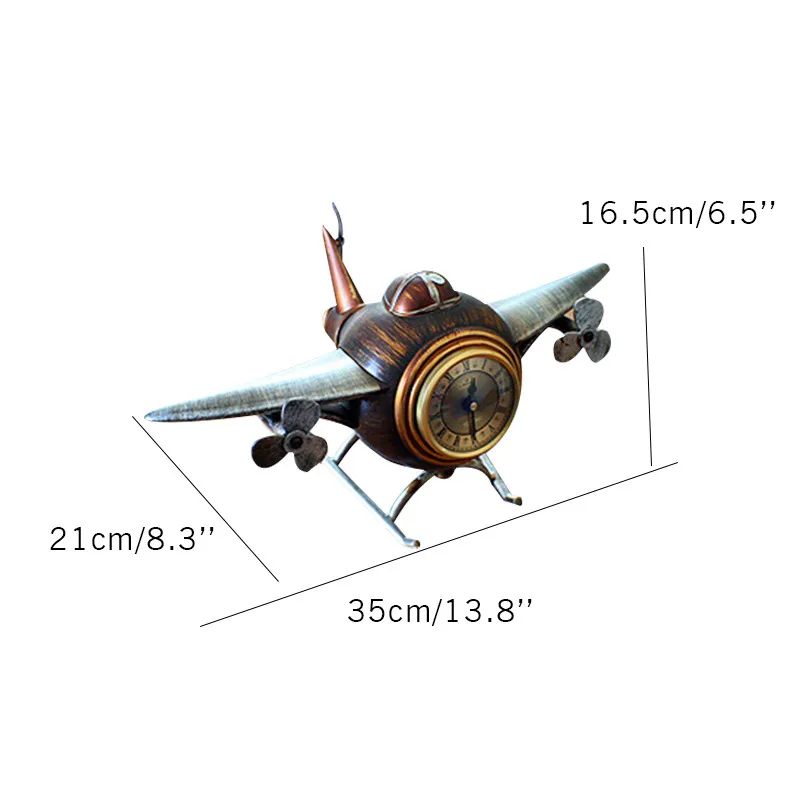 

Retro Aircraft Alarm Clock The DIY Household Decor Airplane Table Seat Clock And Wine Bar Clothes Shop Decor Retro Clock