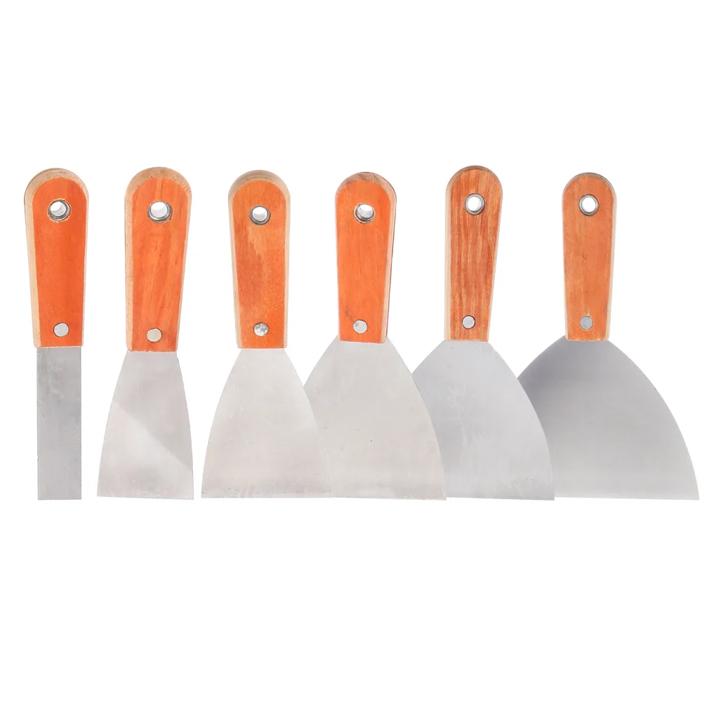 

6 Pcs Durable Putty Cutter Set Stripping Scraper Steel Drywall Finishing Tools