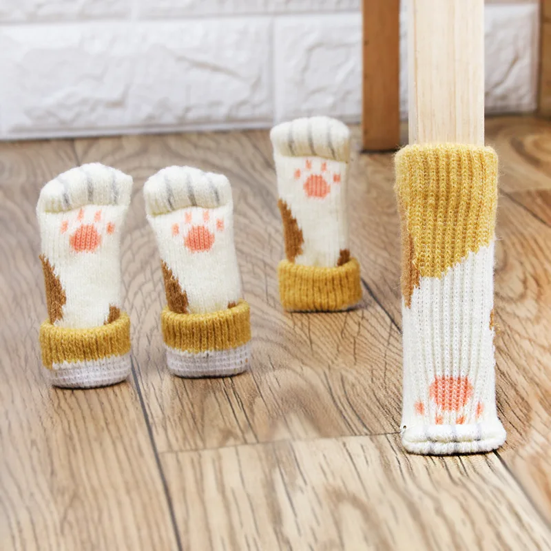 

2 шт., шерстяные защитные накладки на ножки стула