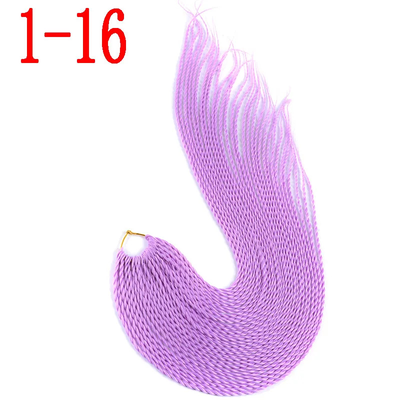 1-16 MERISIHAIR Ombre Сенегальские крученые волосы на крючках косички 24 дюйма 30 корней/упаковка синтетические косички волосы для женщин серый, синий, розовый, бро - Цвет: 1-16
