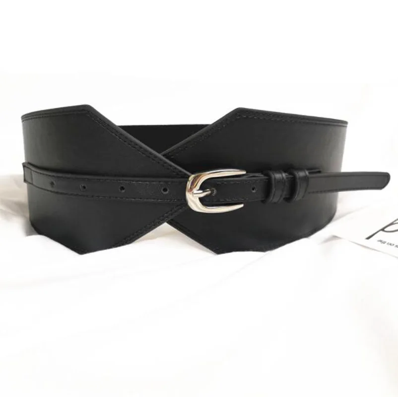 

Cultiseed European Women New Fashion Wide Cummerbunds Female Decorative Waistband For Coat Ladies PU Leather Slim Waist Belts