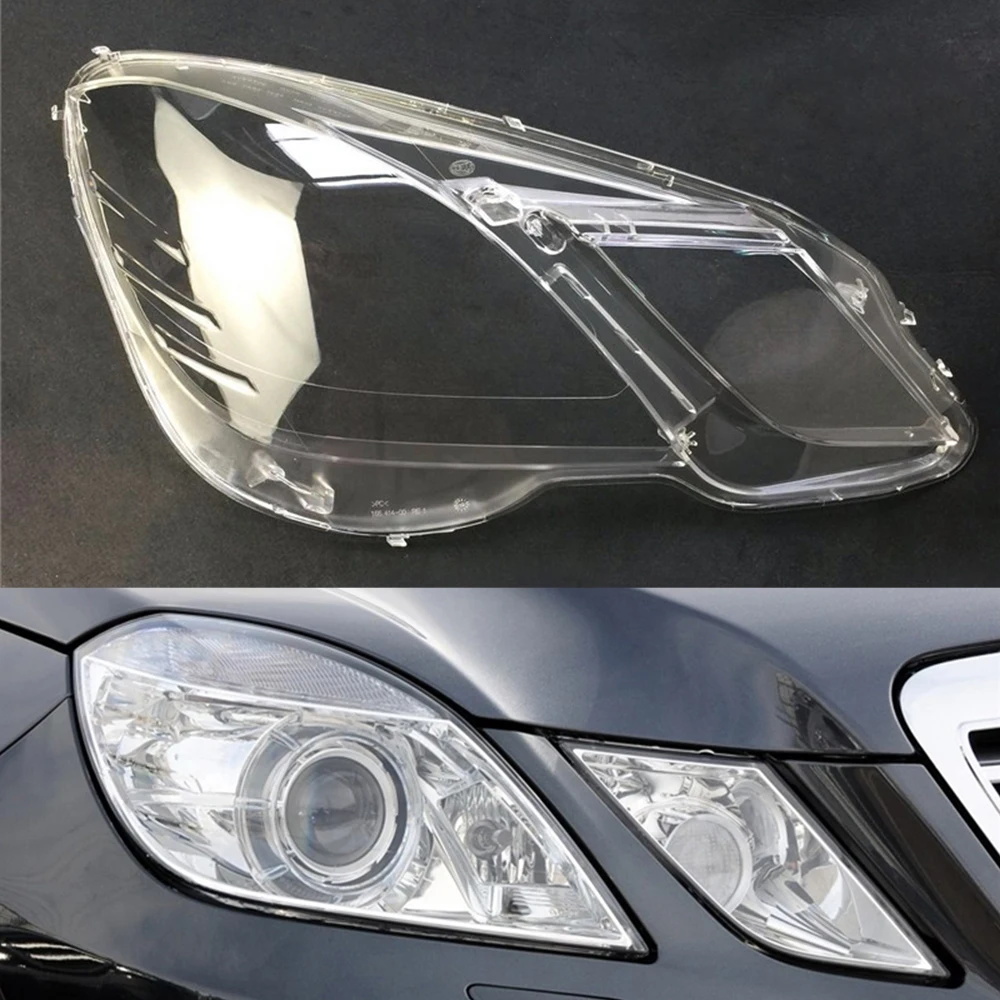 Passenger Side Для Mercedes-Benz W212 E200 E260 E300 E350 2009 2010 2011 2012 автомобильные фары прозрачные линзы Авто оболочка Крышка - Цвет: Passenger Side