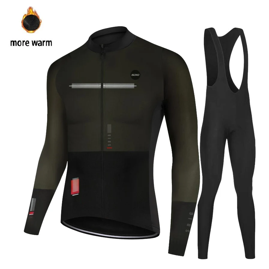 2022 New Spain Winter Thermal Fleece Jacket Cycling Jersey Long Sleeve Ropa Ciclismo Hombre Bicycle Wear Bike Clothing Maillot | Спорт и