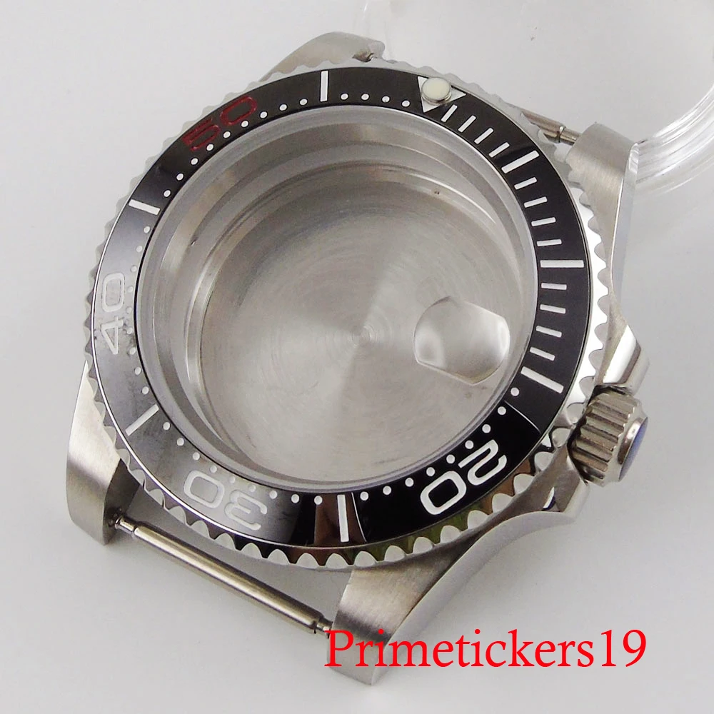 

40mm Bliger Watch Case fit NH34 NH35A NH36A Movement Ceramic Bezel Sapphire Glass Stainless Steel Case Date Windown Solid Back