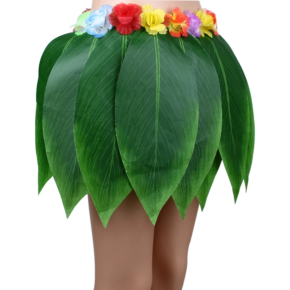 

Se Artificial Adults Hula Skirt Hawaiian Leaf Skirt Green Grass Dance Skirt