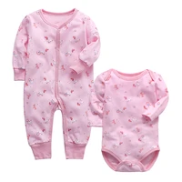 2pcslot newborn bodysuit baby babies bebes clothes long sleeve cotton printing infant clothing 0 24 months