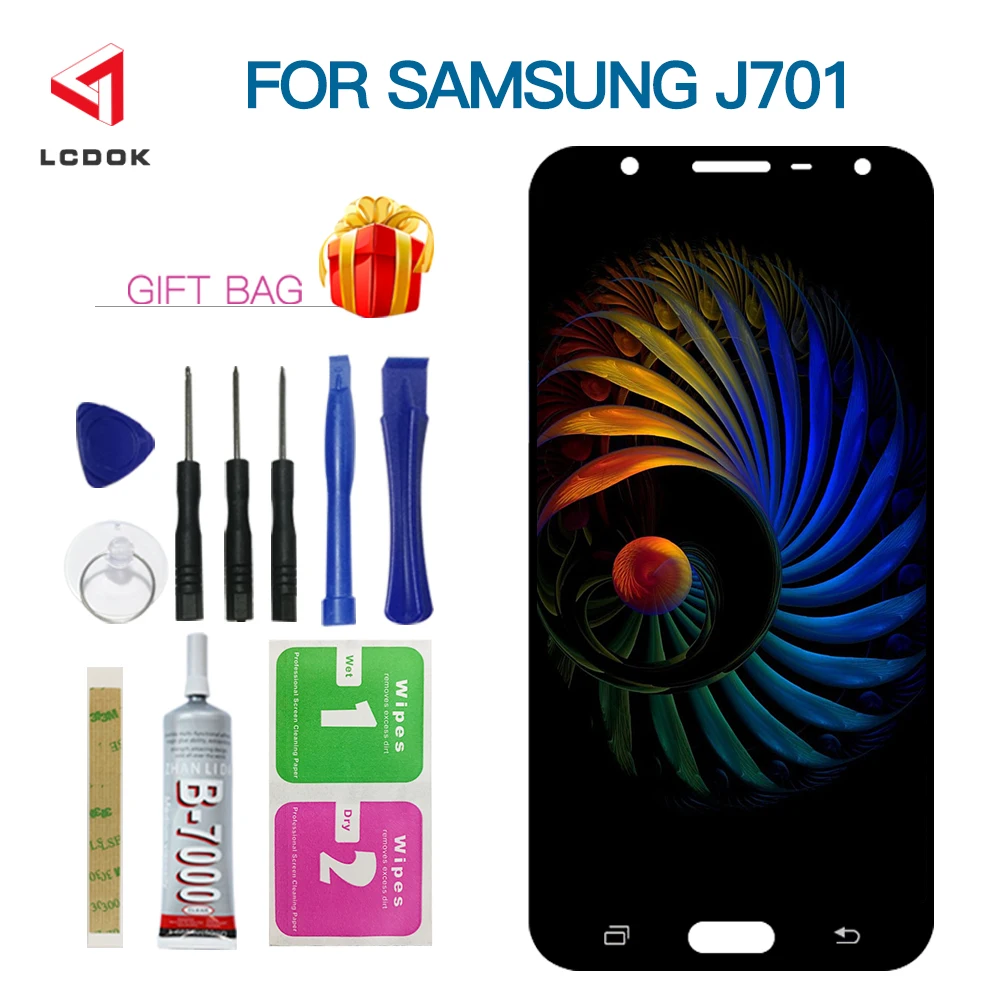 Регулируемая яркость для samsung Galaxy J7 Neo Core J701 J701F J701M ЖК дисплей кодирующий