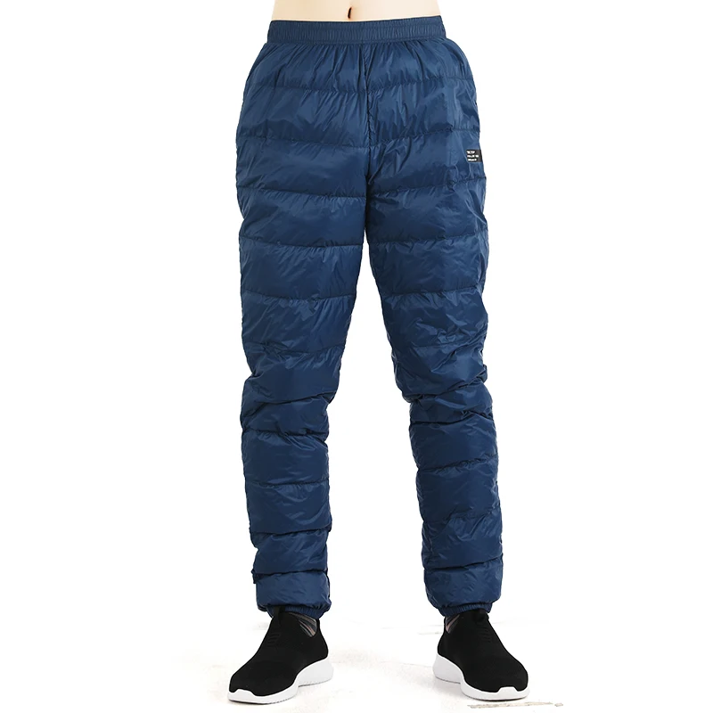 Men Blue TECTOP, зимние, женские, мужские, мягкие, пуховые штаны, ветрозащитные, для спорта на открытом воздухе, кемпинга, туризма, лыжного спорта, треккинга, дышащие, мужские брюки VA677 - Цвет: Men Blue