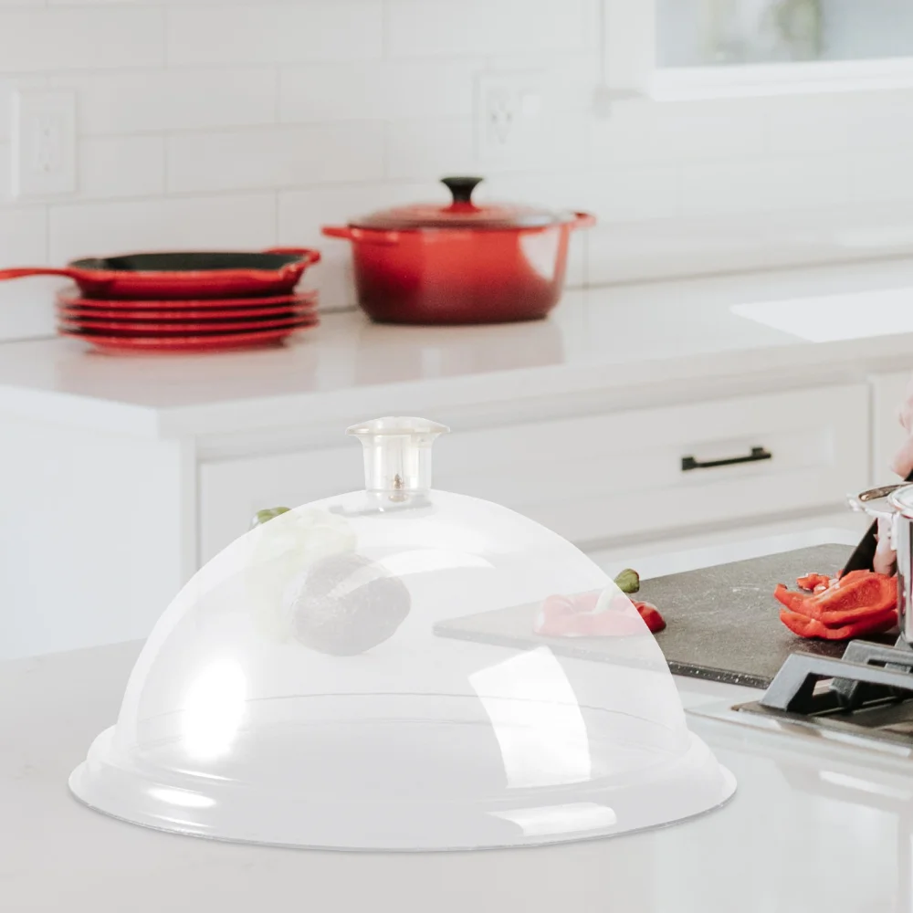 

1Pc Acrylic Round Food Cover Durable Food Tent Food Insulation Lid for Home Bread Dessert Dish Transparent (8-inch 21c