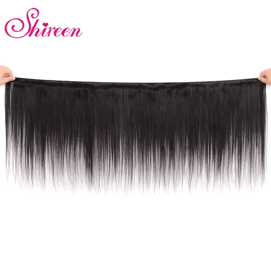 Shireen прямые человеческие волосы 3 пучка с фронтальным закрытием перуанские