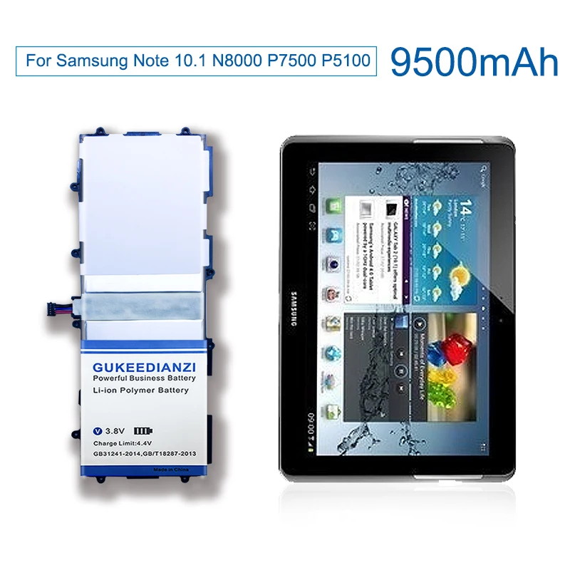 9500mAh SP3676B1A 1S2P Battery For Samsung Galaxy Note10.1 Tab2 N8000 N8010 P5100 P5110 P7500 P7510 Tablet Replacement Batteries |