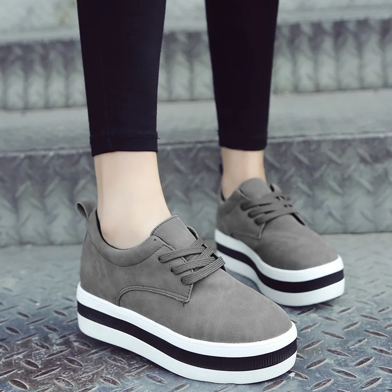 

women flats sneakers shoes spring moccasin Fashion creepers shoes lady loafers Ladies Slip On platform Shoes korean style