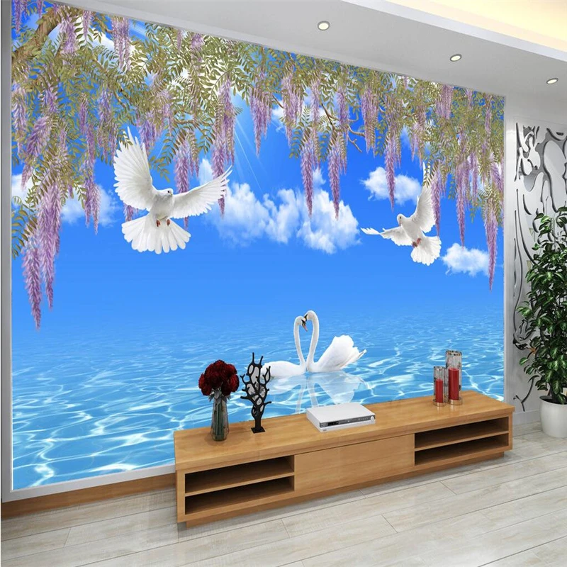 Большие Настенные обои 3DBEIBEHANG Настраиваемые фотообои любого размера расписанные